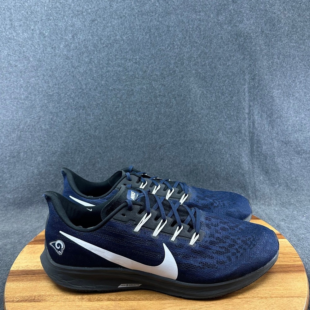 Nike Air Zoom Pegasus 36 LA Rams Mens Running Shoes Sz 15 Blue White CI2041-400